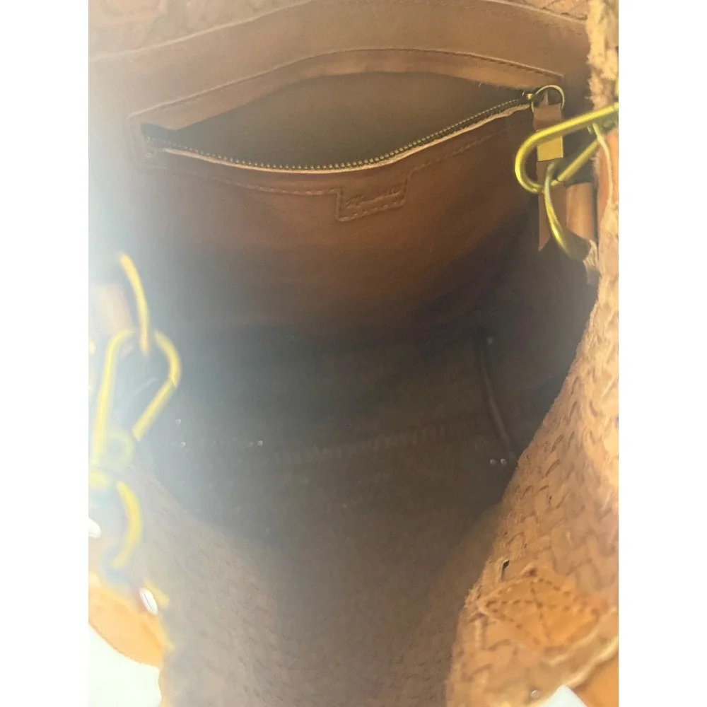 Madewell The Medium Transport Tote: Woven Leather Edition brown